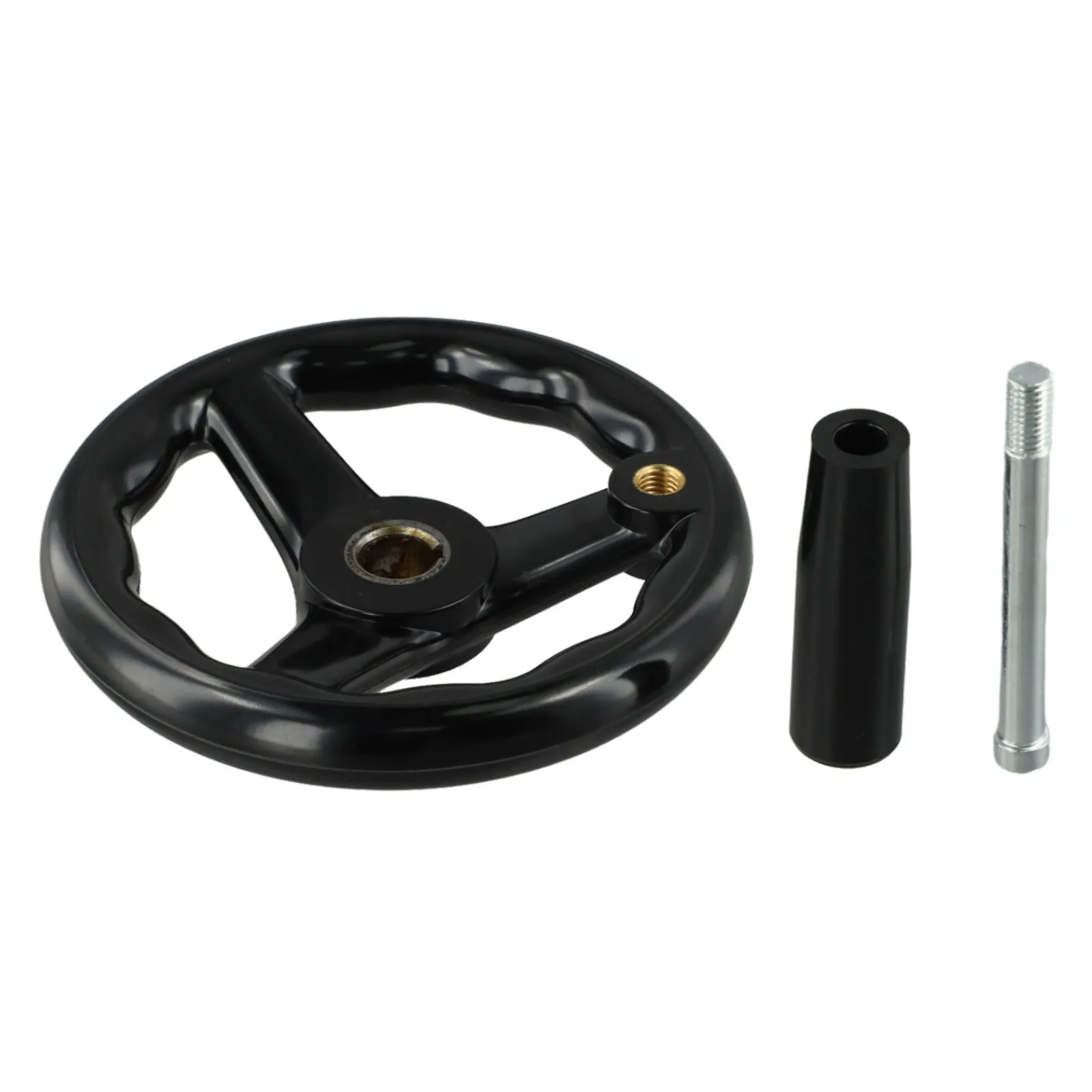 Lathe Handwheel Round 3 Spoke Hand Wheel For Lathe Milling Machine 100/125/160/200/250mm Handwheel Black