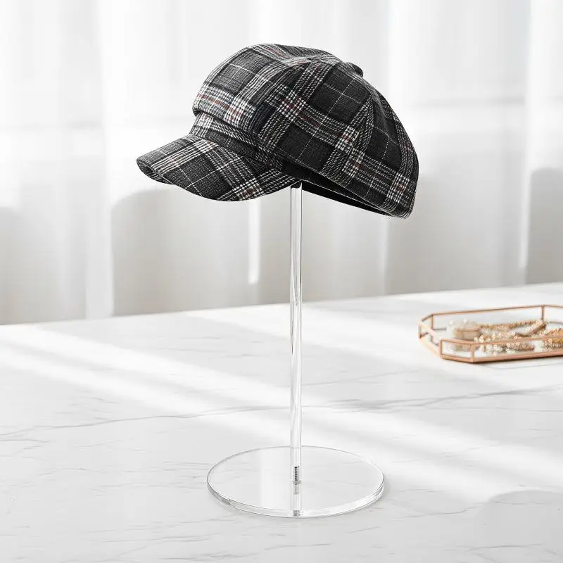 Cap Display Stand Acrylic Transparent Wig Display Rack Hat Riser Bracket For Watch Display Hat Jewelry Shop