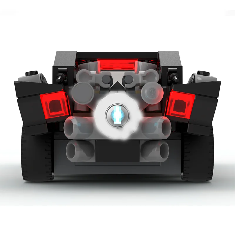 337 pçs novo modelo de carro moc filme jogo série bloco de construção carro vingança "batmobile oito grades carro bloco de construção das crianças brinquedo
