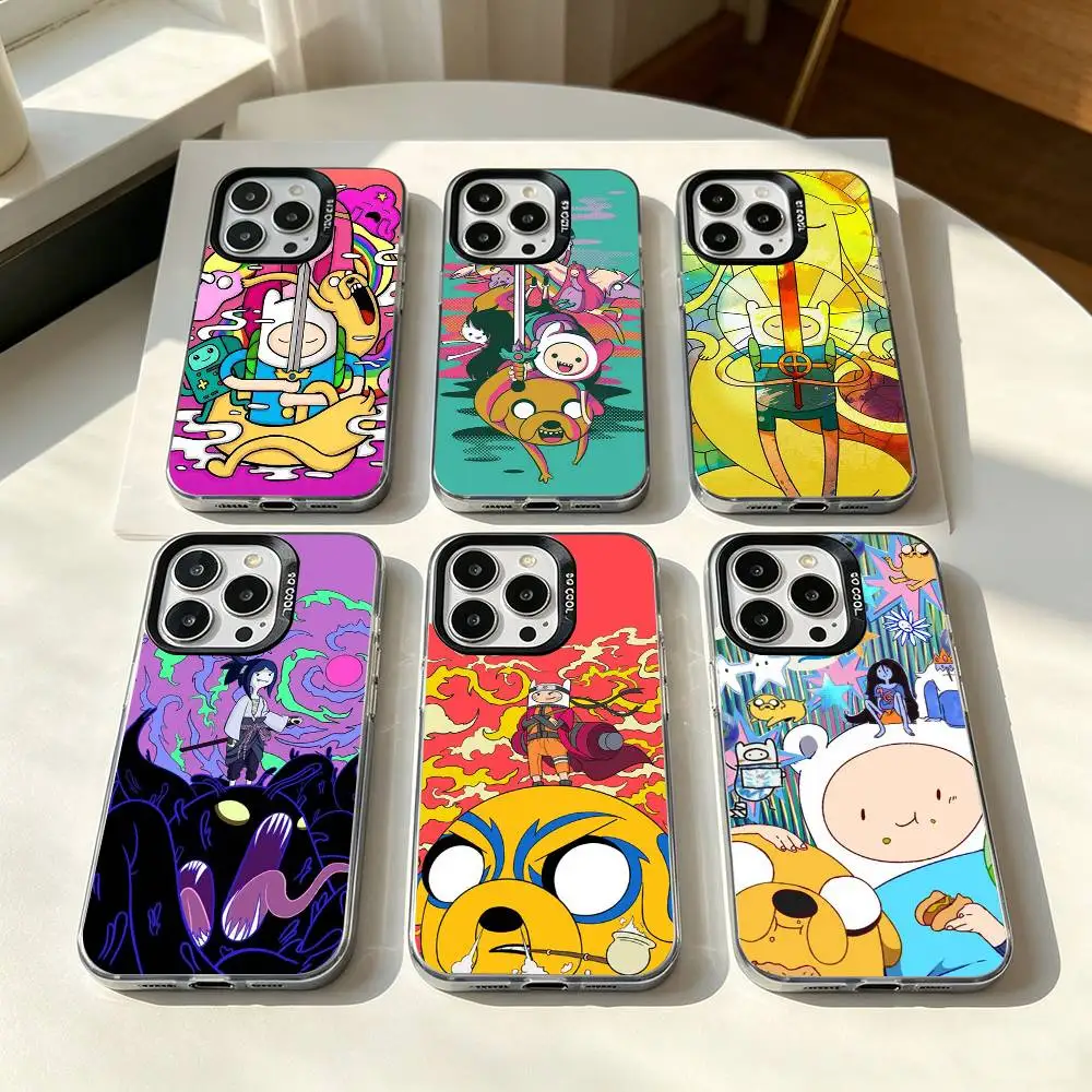 Cartoon A-AdventureS Time Phone Case For IPhone 17 16 15 14 13 12 11 Pro MAX Shockproof Back Anti Fall Cover