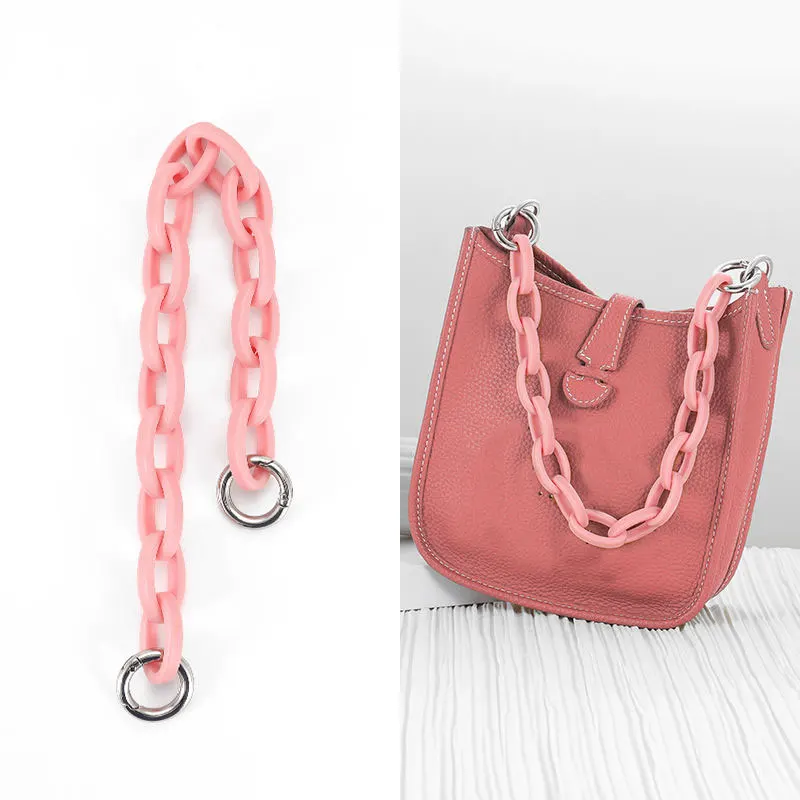 

1Piece Fashion 39cm Acrylic Color Chains Women Purse Bags Straps Crossbody Messenger Shoulder Handbags Handles Parts Accessorie