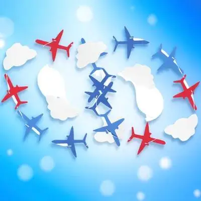 

2 set 2 Sets Airplane Clouds Banner Garland Vintage Decoration Felt Birthday Party Baby Shower Kids Room DIY Party Supplies