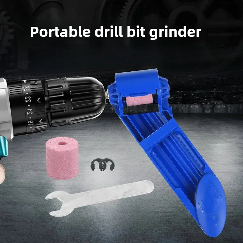 Portable Drill Bit Sharpener Sharpening Tool Drill Wrench Corundum Grinding Wheel Millstone Accessories Tools