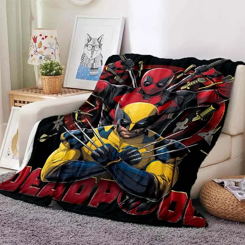 Marvel Deadpool Wolverine Printed Blanket for Home Travel Sofa Soft and Comfortable Blanket for Adults and Children Holiday G@0