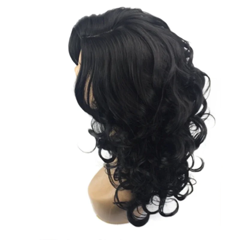 Heat Resistant Short Synthetic Curly Wavy Wig Natural As Real Hair Loose Wave Hair Cosplay Party Wigs for Black Women Perruque