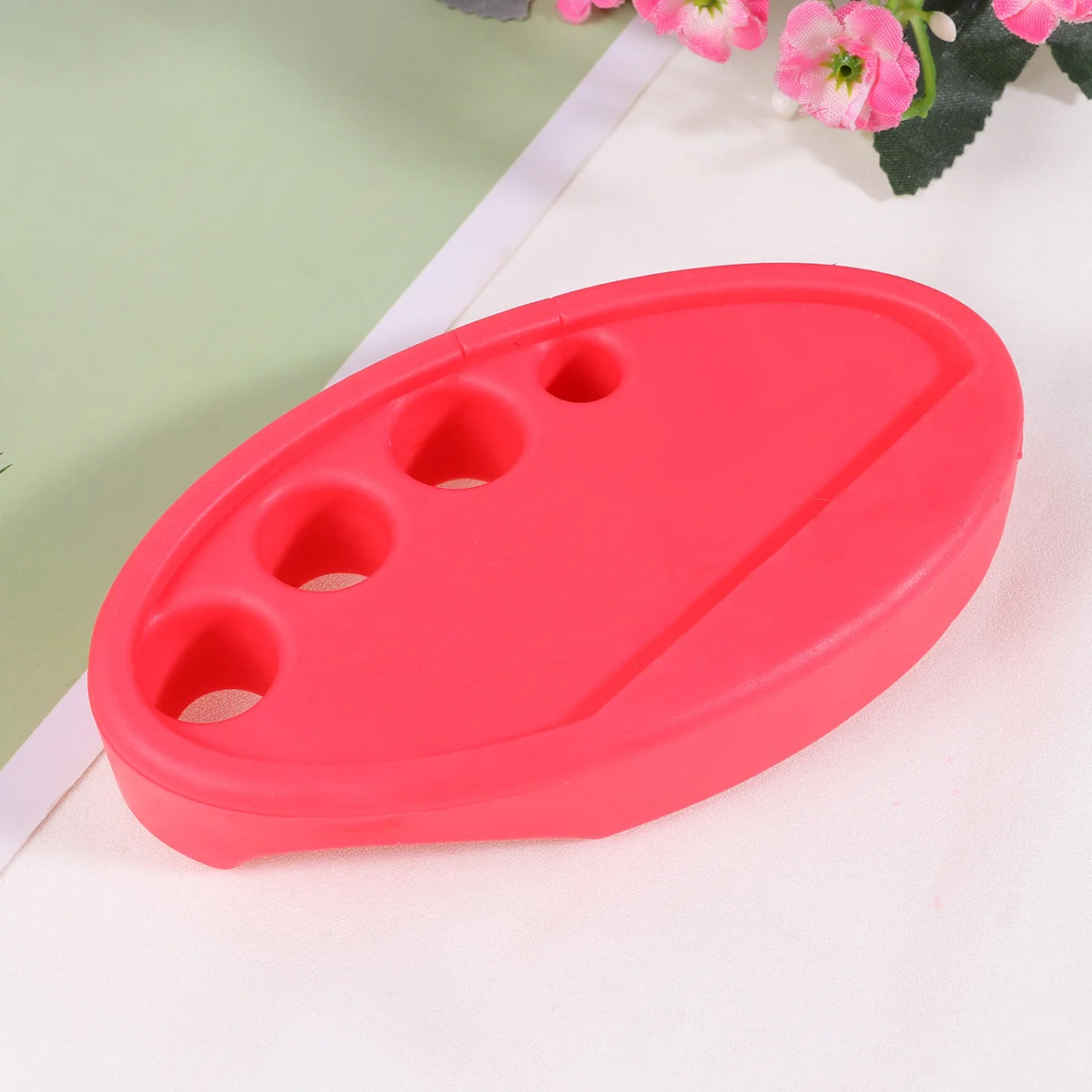 

Silicone Pigment Cup Holder Pen Stand Peach Blossom Portable Size for Tattoo Eyebrow Cotton Swabs Professional