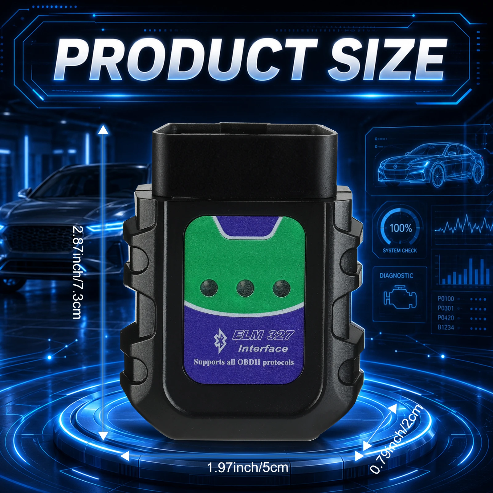 ELM327 Car Diagnostic Scanner Vehicle OBD2 Code Reader And Check Engine Data Linkage Tool