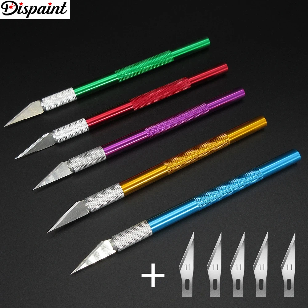 Dispaint 5D 다이아몬드 페인팅 종이 커터 나이프 펜, DIY 공예 다이아몬드 자수, 크로스 스티치 도구 액세서리, 아트지 커터