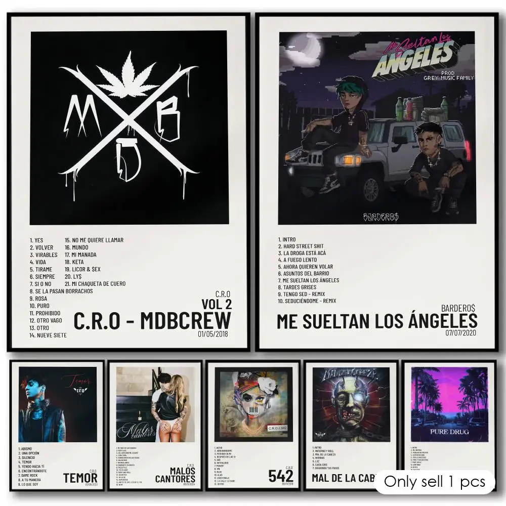 Argentinien C-C.R.O. Album-Gemälde, Kalligraphie, Baumwoll-Leinwand, Wandkunst, Poster, hochwertige Dekoration, Gemälde für Heimdekoration