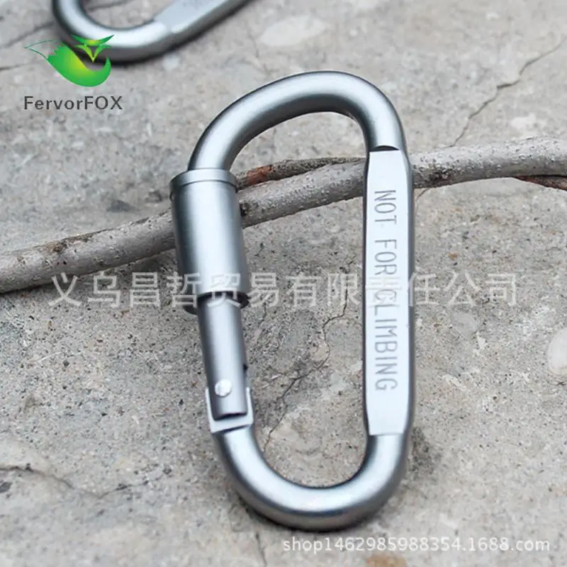 Alloy Aluminum Multipurpose Silver Gray Backpacking Versatile Mountaineering Gear Top-rated Carabiner Lightweight Survival Gear