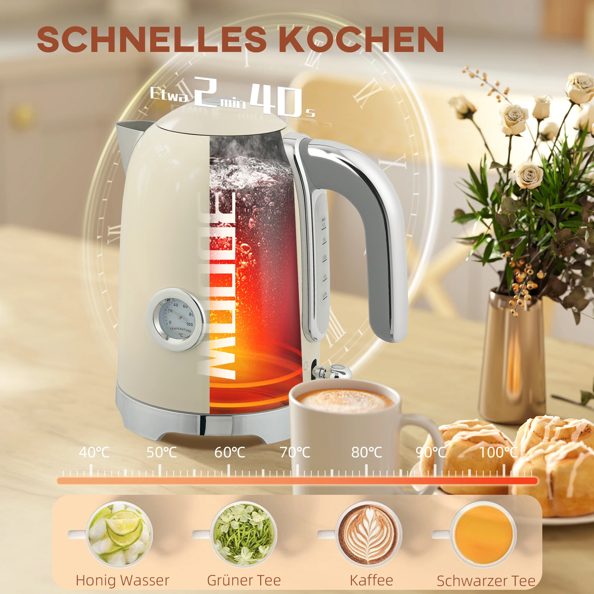 Picture 6: Together kettle and toaster, 2200 W, 2-slice toaster, 7 browning levels, multiple functions
