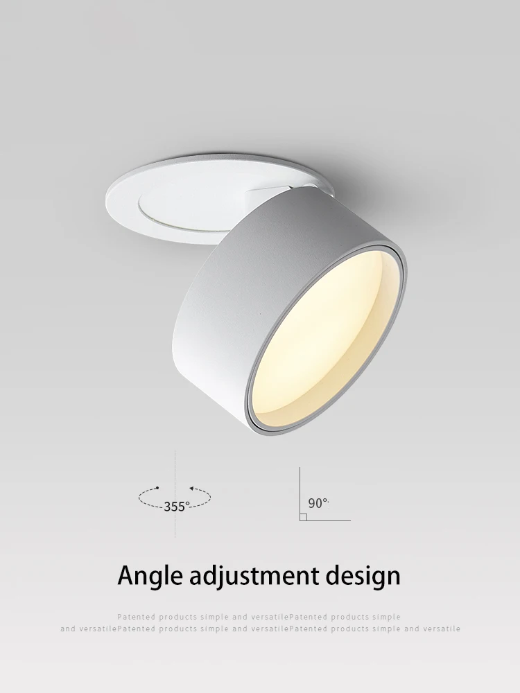 BRGT Led Downlight 3W5W7W12W Recessed Ceiling Lamp Foldable Spotlights Adjustable Focos 85-220V For Kitchen Home Indoor Lighting