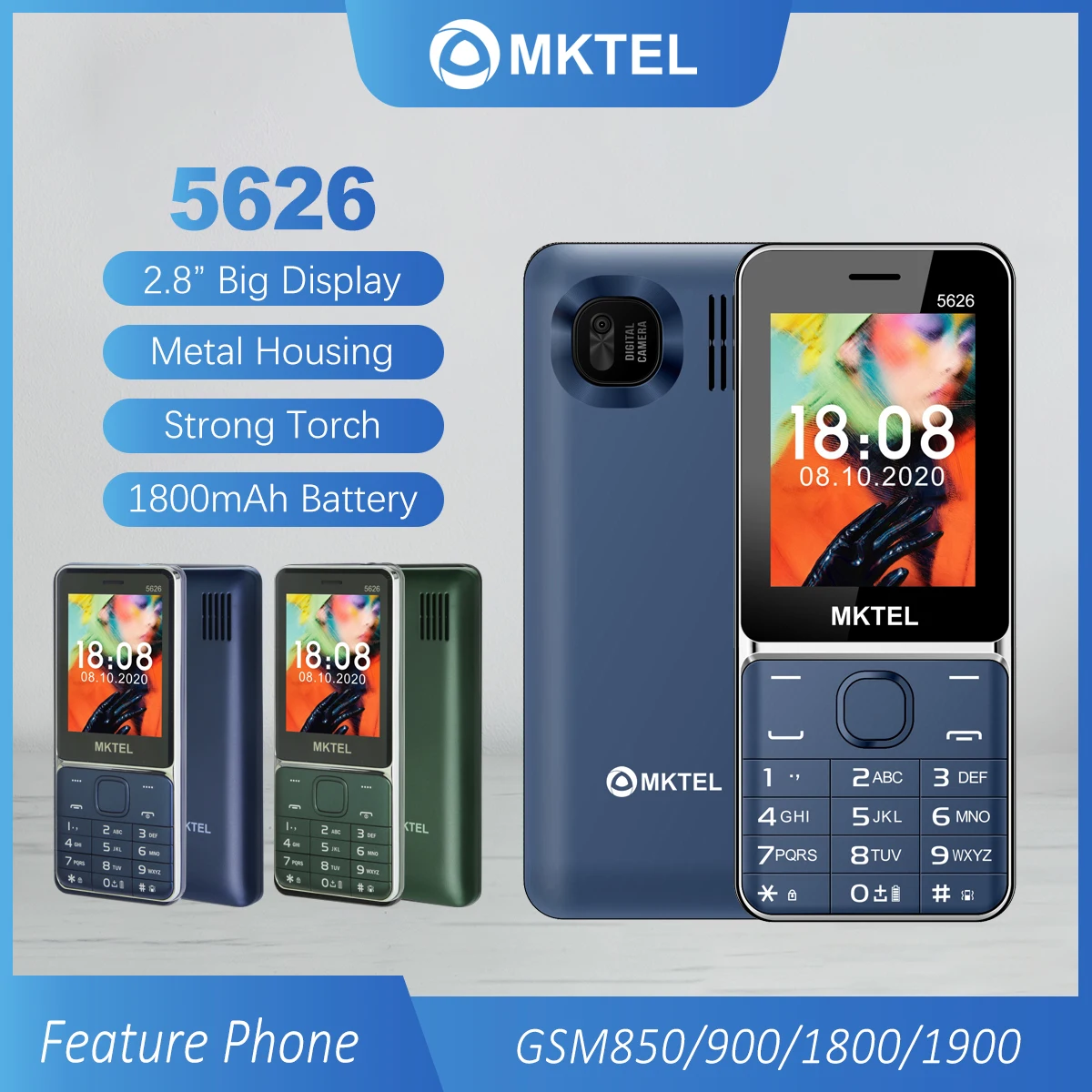 MKTEL 5626 Feature Phone Triple Sim Card 2.8