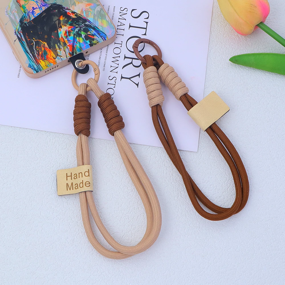 INS нейлоновый ремешок для телефона брелок модный кофейно-коричневый плетеный браслет брелок анти-потерянные наушники рюкзак кулон короткий ремешок INS нейлоновый ремешок для телефона брелок модный кофейно-коричневый плетеный браслет брелок анти-потерянные наушники рюкзак кулон короткий ремешок