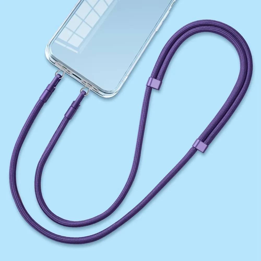 

Double Buckle Crossbody Phone Strap Stainless Steel Clip Adjustment Mobile Phone Lanyard Detachable Anti Lost Phone Neck Straps