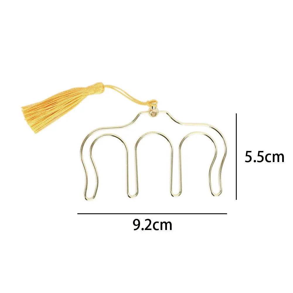 Creative 5 Colors Piano Book Paper Clips with Tassel Music Book Clip Bookmark