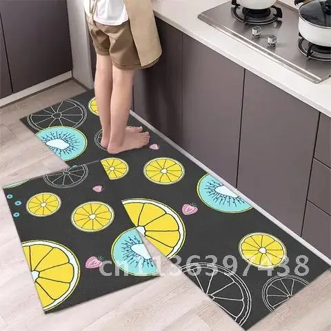 

Modern Simple Nordic Style Kitchen Floor Mat Household Carpet Long Strip Door Mat Fashionable Home Decor