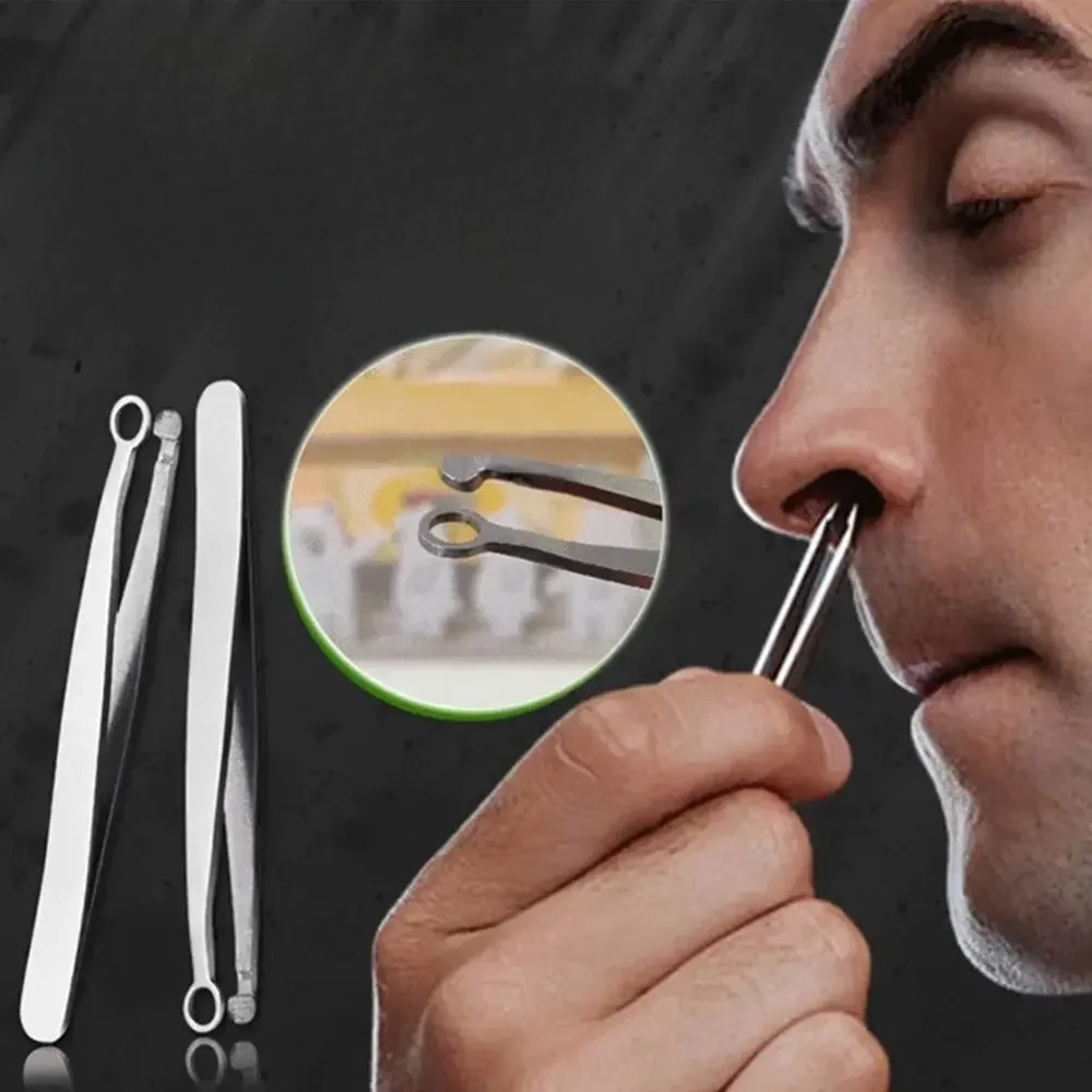 Nose Hair Trimming Tweezers Nose Trimmer Tweezer Round Tip Perfect Steel Nose Hair Removal Trimming Nose Hair Removal Tweezers image 3