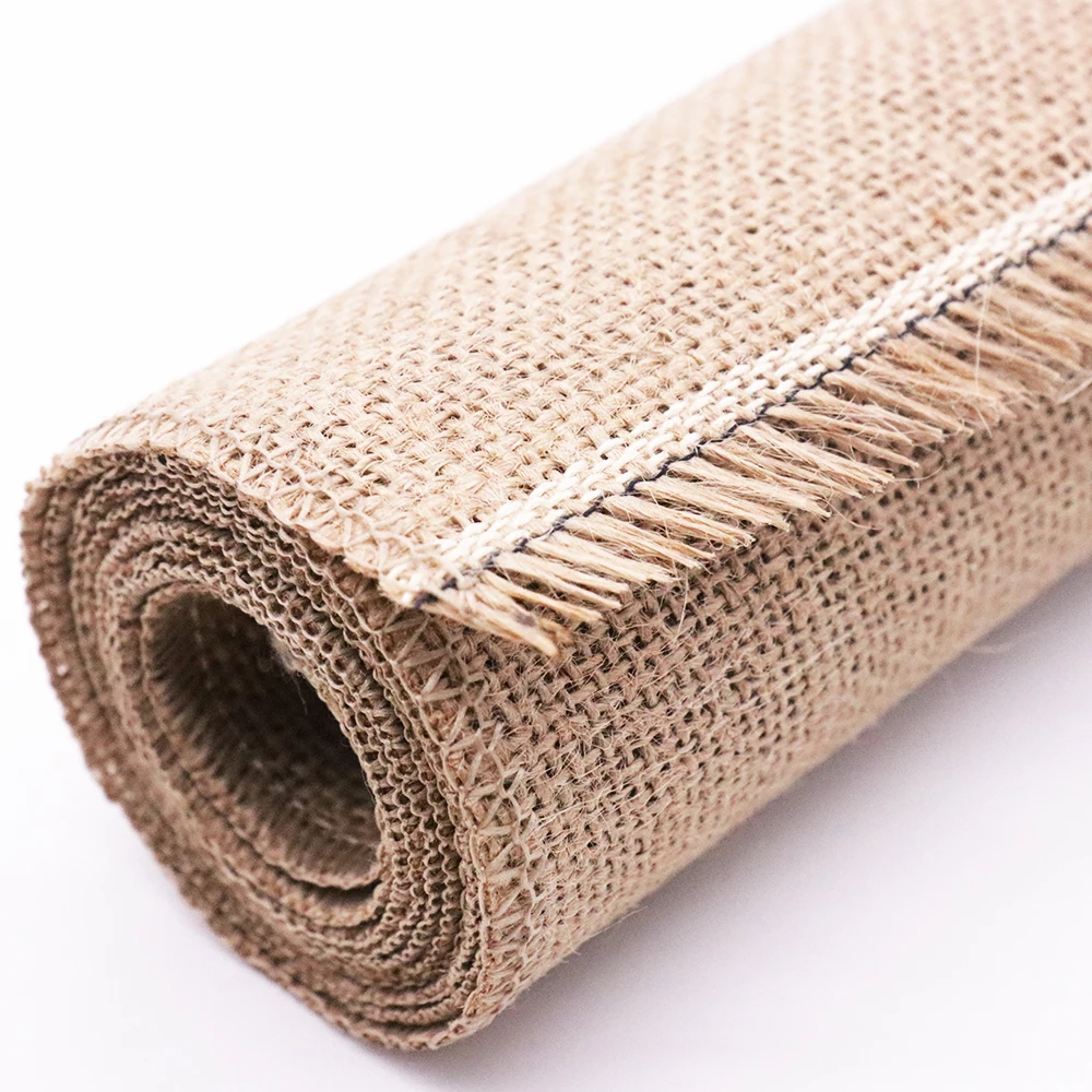 35x153cm Country Decor Jute Table Runner Burlap Rustic Shabby Hessian Table Flag Bed Runner for Wedding Party Home Decorations