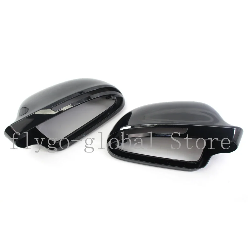 1Pair Car Wing Mirror Caps Matt Chrome Mirror Cover Rearview Side Mirror Cap S Line for Audi A4 S4 B8 A6 C6 09-11,A3 Q3 A5