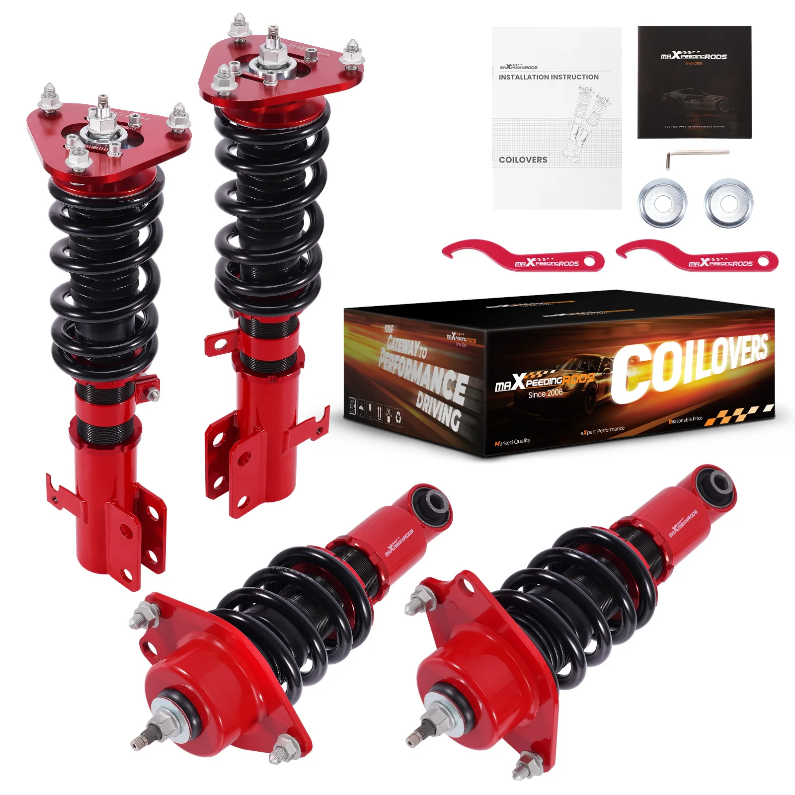 MaXpeedingrods Damping Coilovers Suspension Shock Absorber Kits for Toyota Celica 2000-2006 GT GTS ZZT230 ZZT231