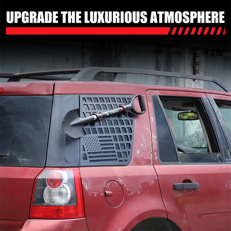 Support de pelle d'ingénierie de panneau de nid d'abeille de fenêtre latérale de coffre de voiture en aluminium pour Land Rover Freelander 2 2007-2015 accessoires de voiture