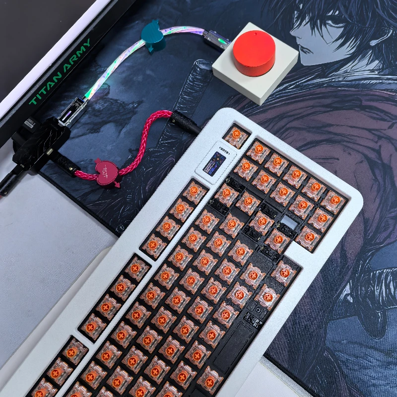 

Anticater Vk01 Desktop Knob Volume Switch Aluminum Bluetooth Wireless Customized Small Knob Keyboard Accessories for Gamer Gift