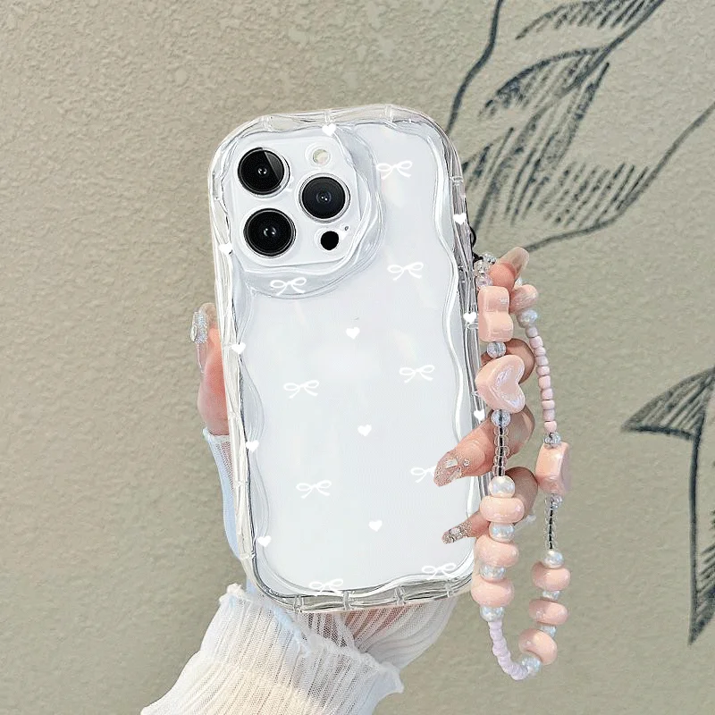 샤오미 POCO X7 X6 Pro F7 F6 M6 M7 X5 F3 F4 M4 X4 GT X3 NFC Mi 15 Ultra 14 11 Lite 5G NE 12T 12용 보우 체인 행잉 로프 케이스