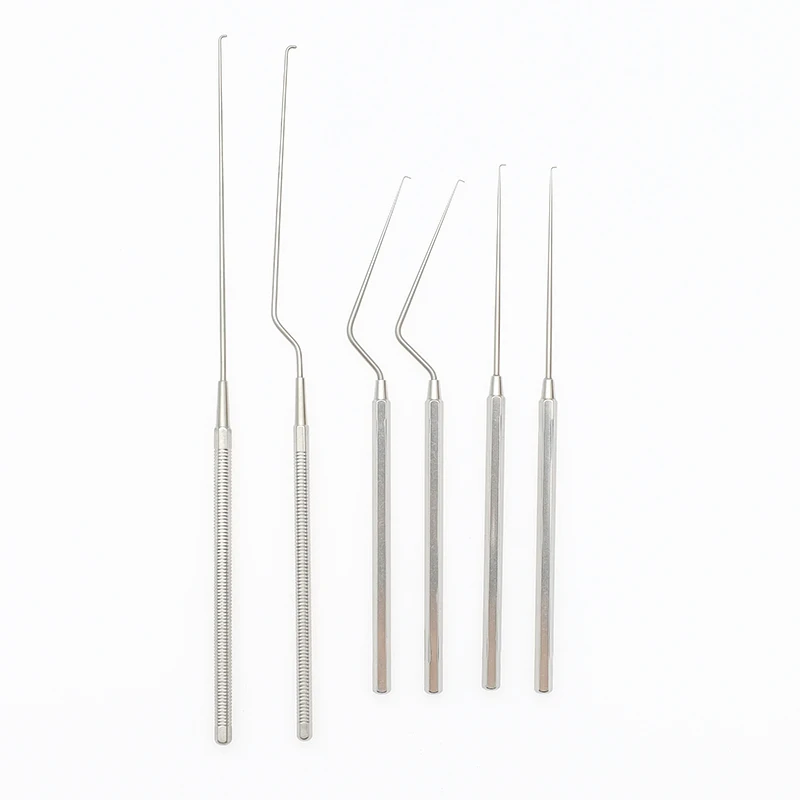 Earwax hook High-quality stainless steel medical hook earwax hook straight curved gun type ent instruments and tools