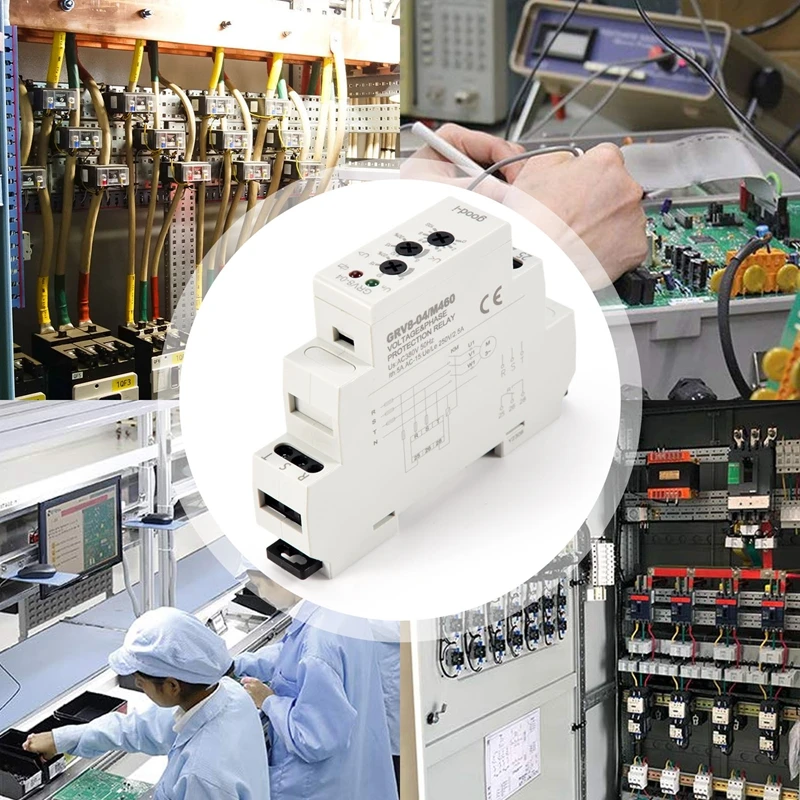 أفضل العروض GRV8-04 M460 3-Phase مراقبة الجهد التتابع تسلسل المرحلة فشل المرحلة حماية الجهد التحكم التتابع