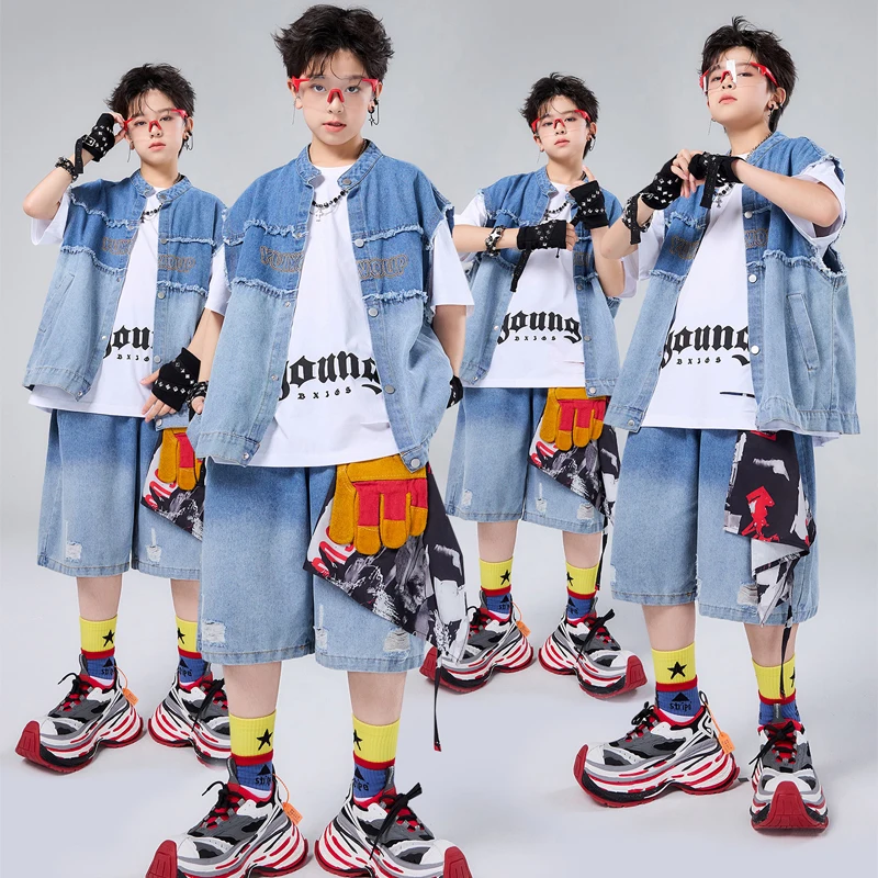 Fashion Group K-pop Outfit Gradient Color Hip Hop Clothing Boys Jazz Dance Costume Ballroom Dance Suit Street Wear SL16139