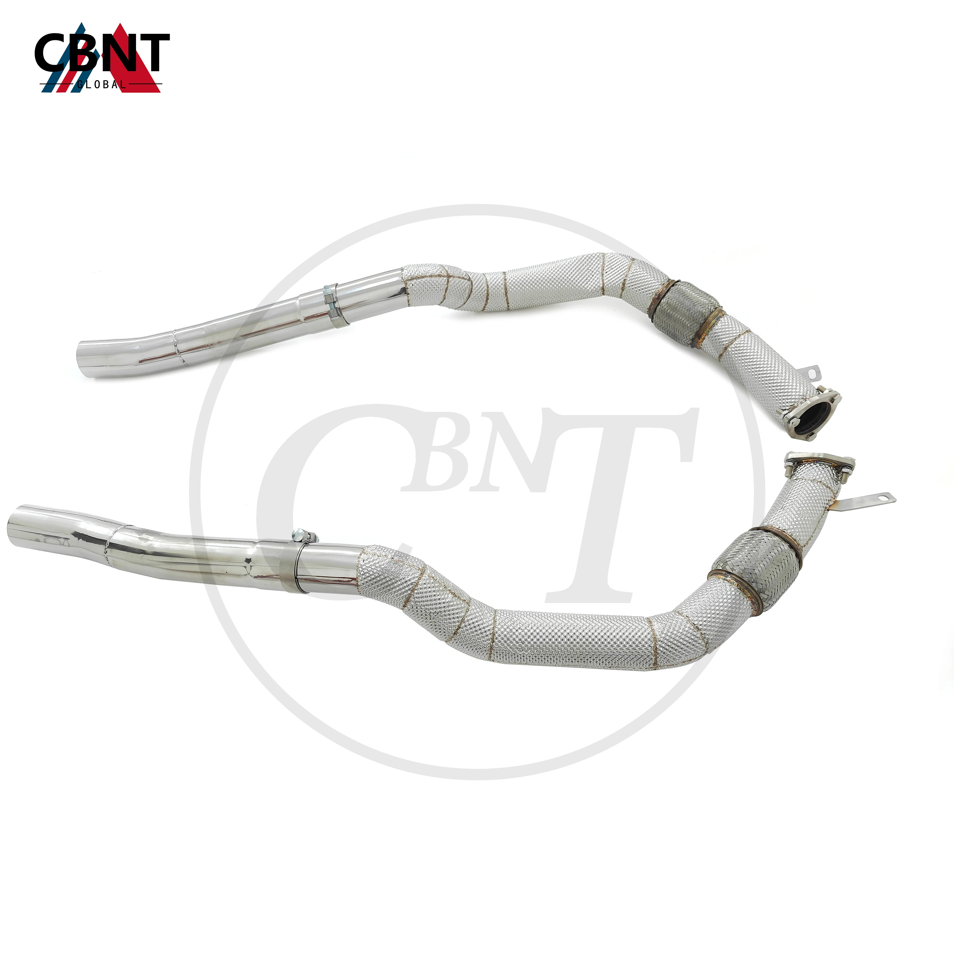 

CBNT Exhaust System Front Pipe with Heat Shield for Audi RS6 RS7 C8 4.0T SS304 Stainless Steel Performance Exhaust-Pipe