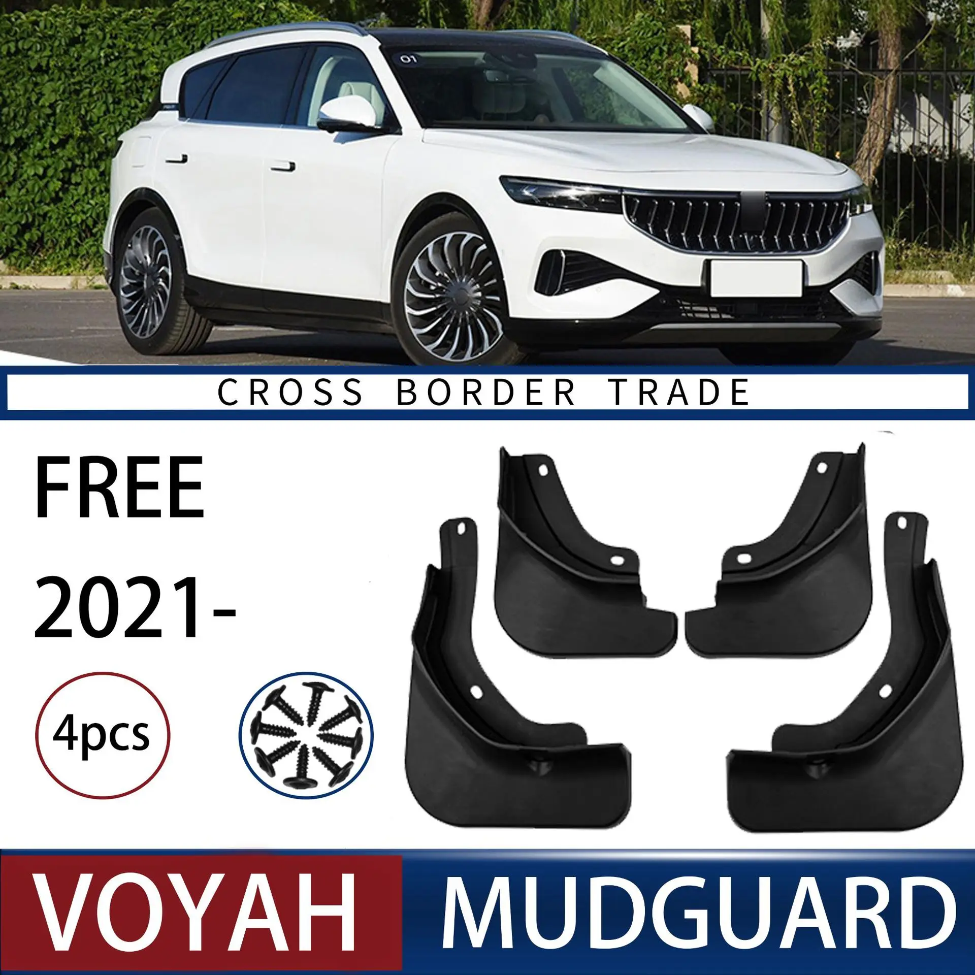 FOR Voyah Free 2021-2023 Car Molded Mud Flaps Splash Guards Mudguards Front Rear Styling Front Rear Car Accessories