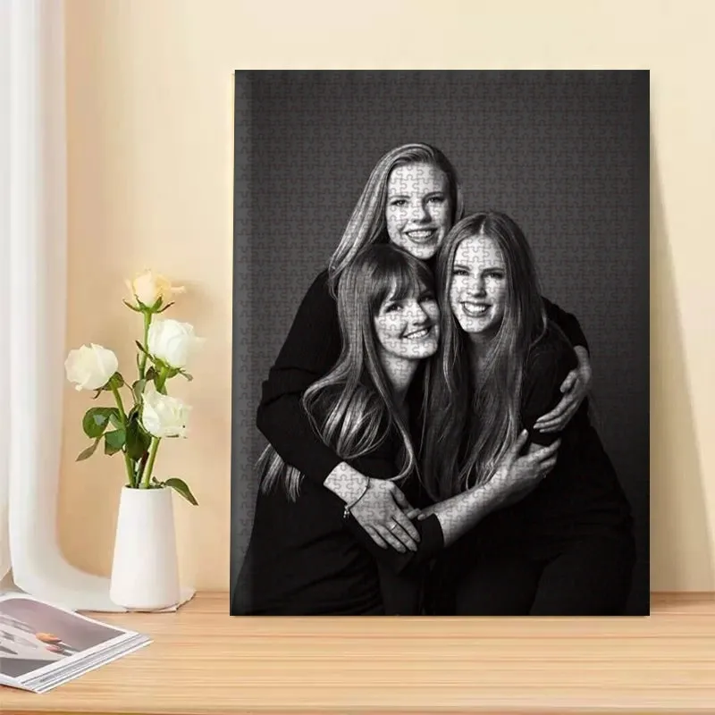 35/300/500/1000pcs Personalized Custom Photo Puzzle Family Photos Parent-Child Interactive Diy Assemble Game Toy