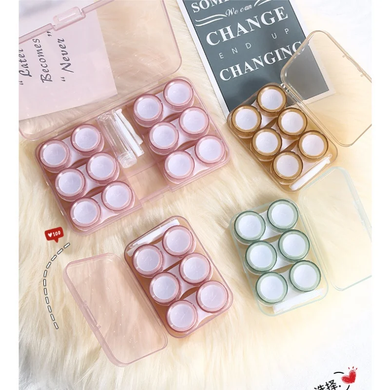 Contact Lens Case Pvc Invisible Lens Box Contact Lens Storage Individually Packaged For Travel Bag Home