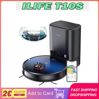 ILIFE T10s Robot Vacuum Cleaner, 2 in 1 Vacuum and Mop, Self-Emptying Station, 3000Pa Suction, 2.5L Dust Bag,App & Voice Control
