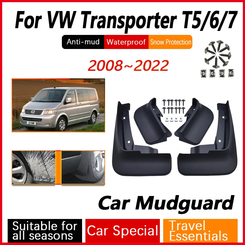 

Car Wheel Fenders For Volkswagen VW Transport T5 T6 T7 Caravelle Multivan 2008~2022 Antifreeze Flare Splash Mudflaps Accessories