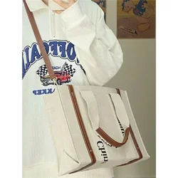 y2k Luxury Bag women's handbags trend 2024 designer Canvas Leather Letters Shopping Bag Classic Woody Large Tote bags