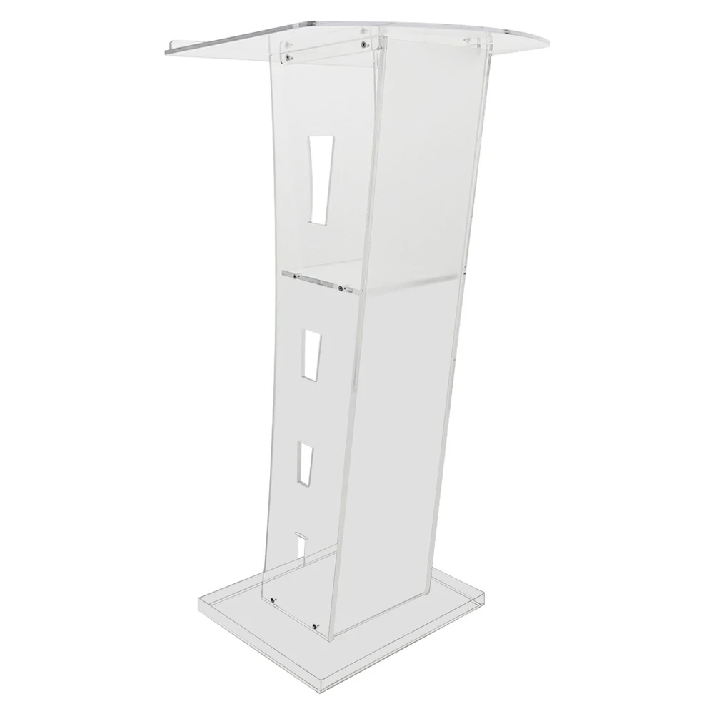 Plexiglass Pulpit School Church Lectern Modern Clear Thick Acrylic Podium Platform Welcome Reception Wedding Ceremony Mast