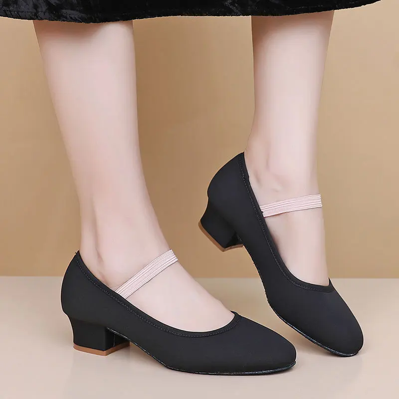 Ballet Shoes for Dance Shoes for Woman Dancing Slippers Gymnastics Shoes Character Teacher Shoe High Heel Dancing Shoe