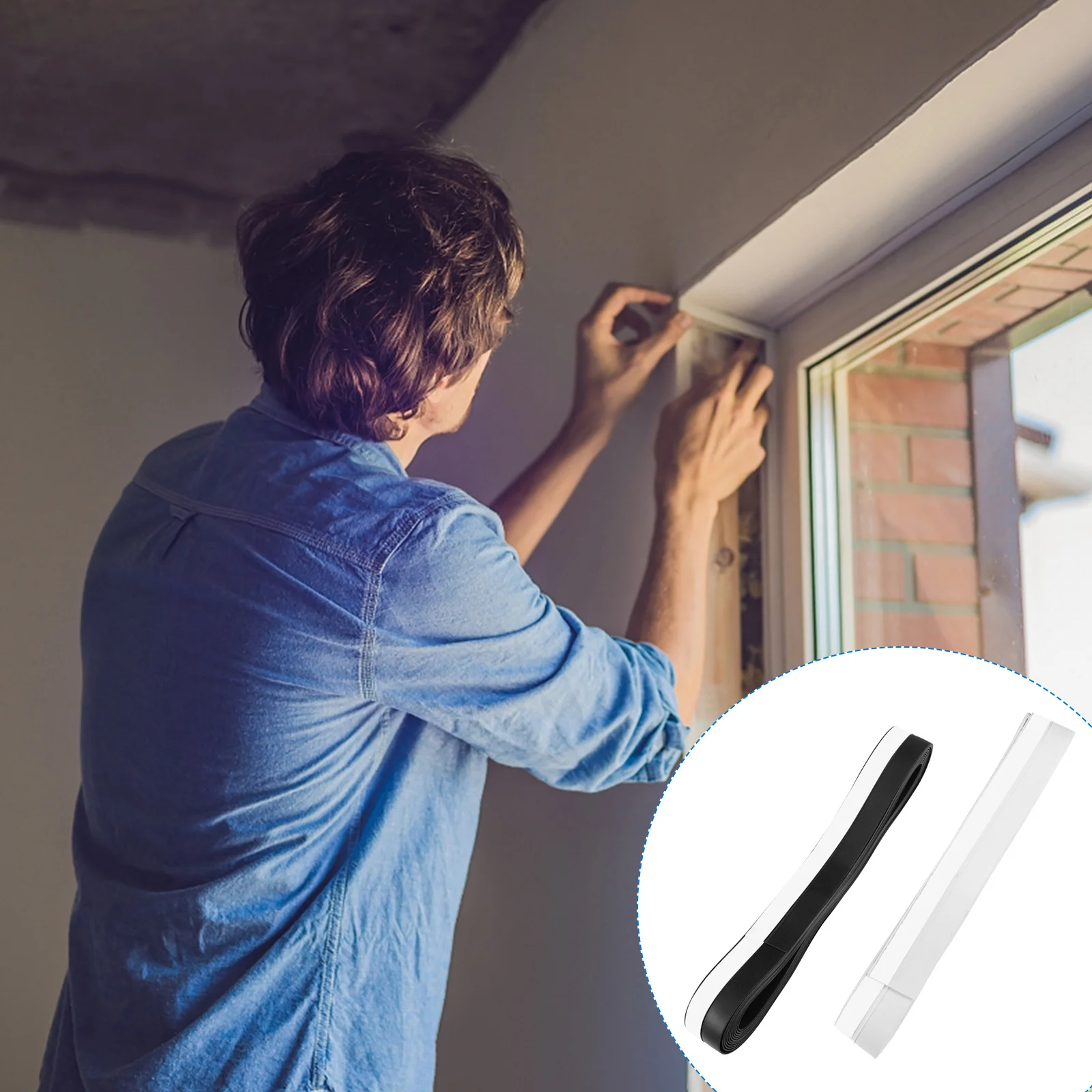 

2pcs Soundproof Sealing Strip Door Bottom Seal For Windows Doors Windproof Anti-Collision Self-Adhesive Tape Home Insulation