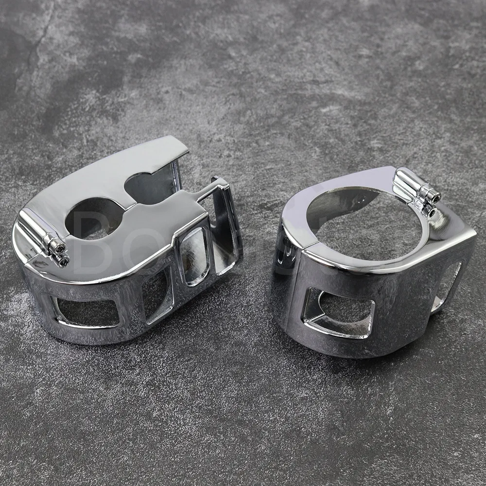 Motorcycle Chrome Handlebar Switch Housing Cover Cap Fit For Yamaha V-Star V Star 1100 Classic & Silverado Models Only