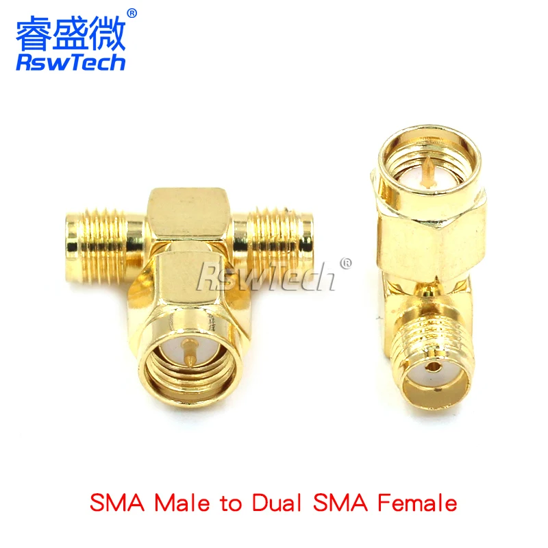 1PCS Three Way SMA Male Header To Female Header Connector RPSMA-KJK SMA-KKK SMA-KKJ  Three Header Adapter