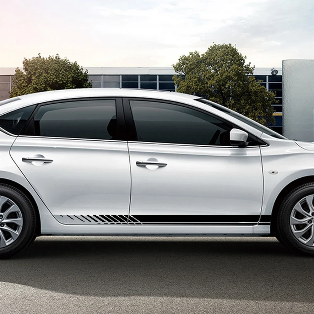 

2PCS Universal Car Body Stickers 190x9cm Side Stripe Racing Stickers For Audi Ford Toyota Honda Mercedes-Benz BMW Auto Exterior