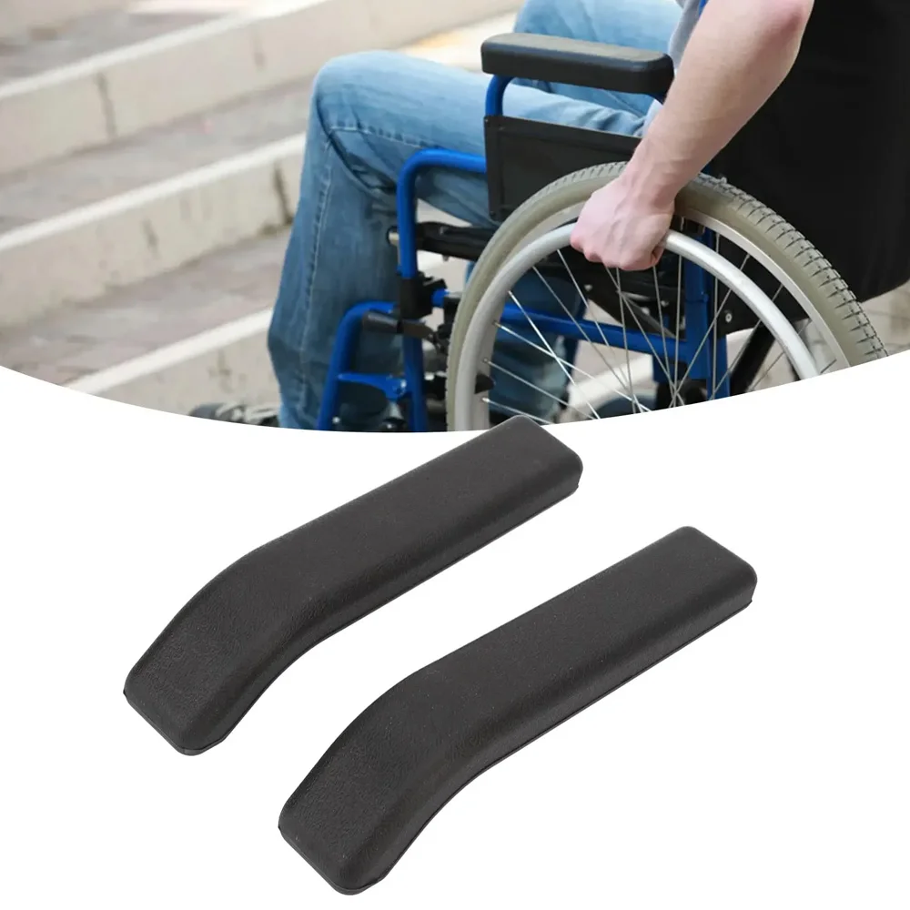 Reposabrazos Universal para silla de ruedas con almohadilla de tornillo, repuesto de reposabrazos de esponja de cuero para silla de ruedas, accesorios para silla de ruedas, 1 par