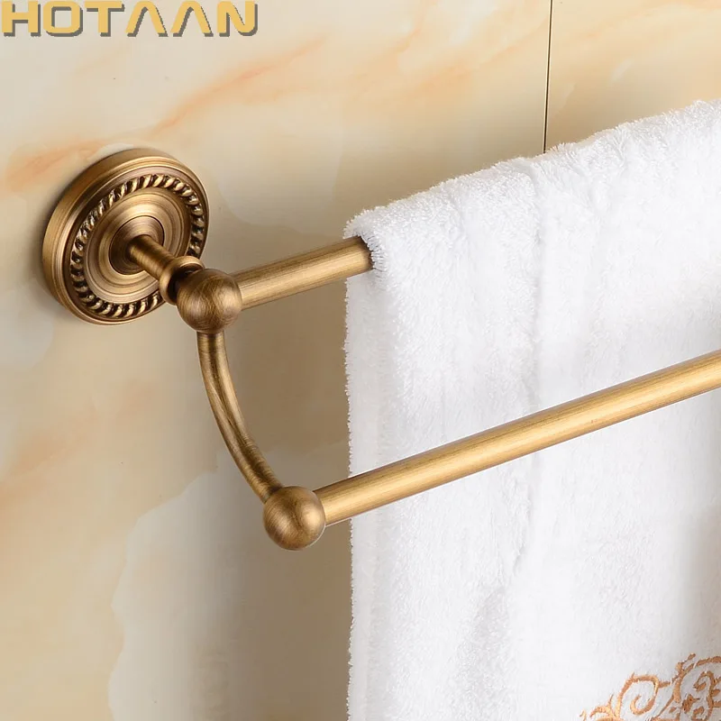 

Antique Brass Bathroom towel holder,Double towel bar, towel rack solid brass towel rack 30/40/45/50/60cm YT-12298