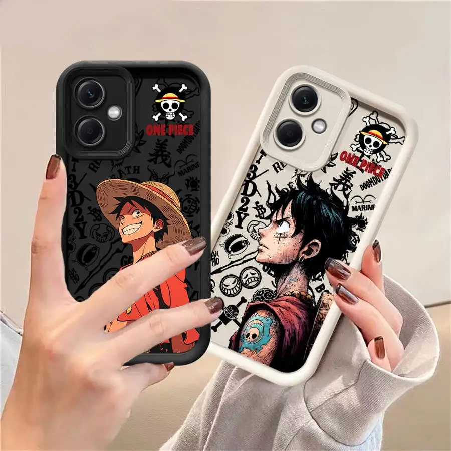 레드미 A3 A4 13 12 A1 A2 플러스용 케이스 소프트 쉘 쿨 원피스 루피