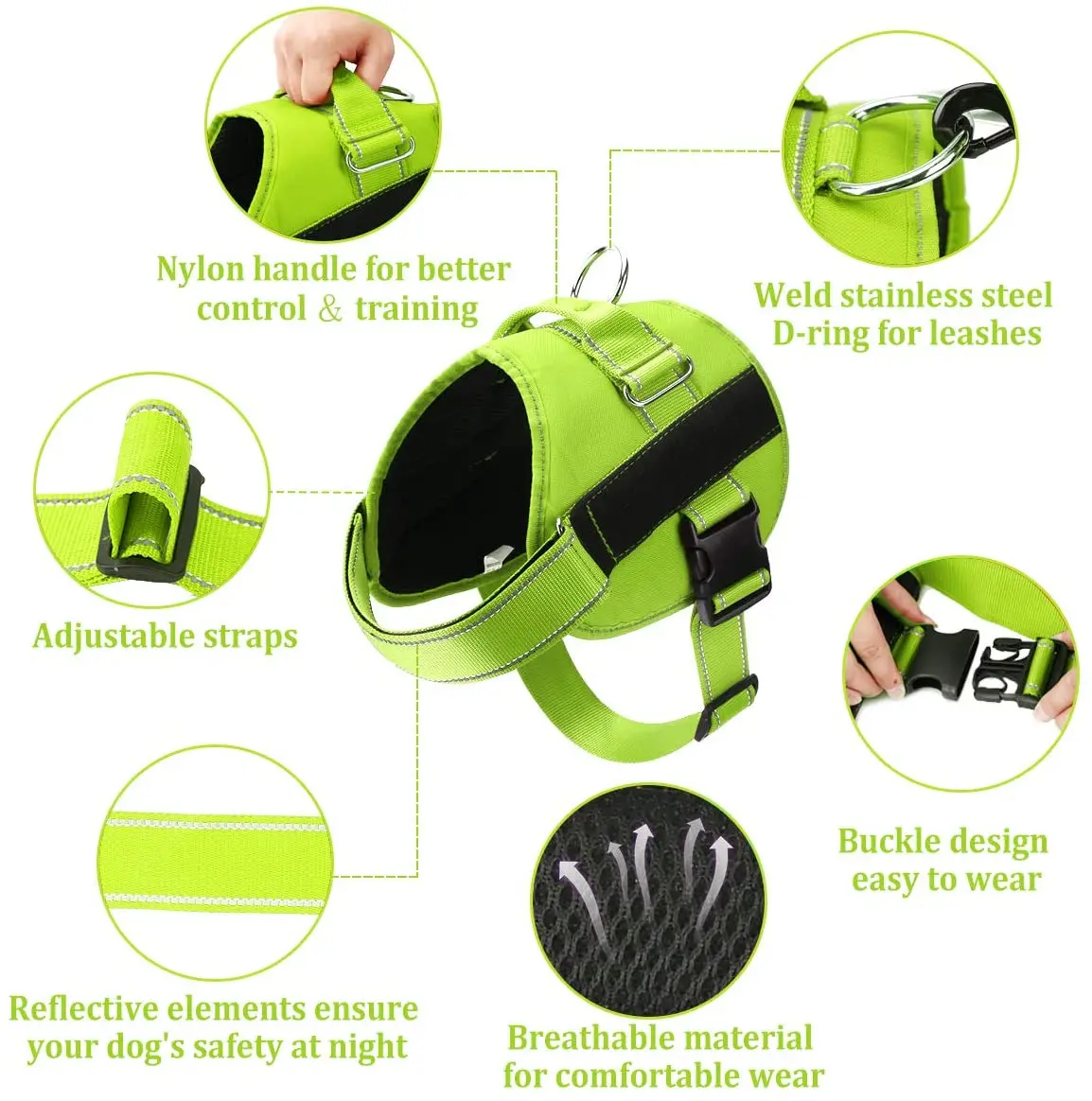 DO NOT PET Dog Vest Harness Reflective Soft Vest With Removable Patches SERVICE DOG IN TRAINING EMOTIONAL Support Therapy Dog