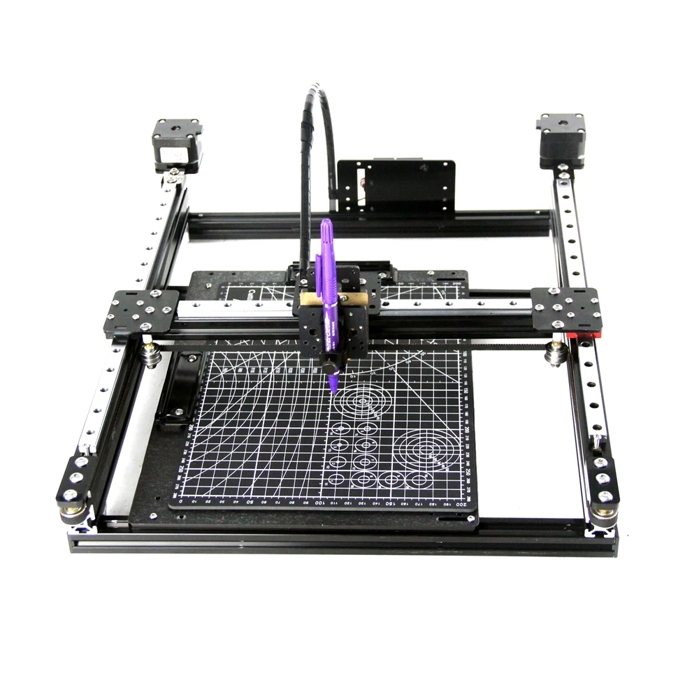 DIY Disassembled LY Frame Type A3 XY Plotter Writing Pen Drawing Robot Machine with Baseboard for Sketch Writing