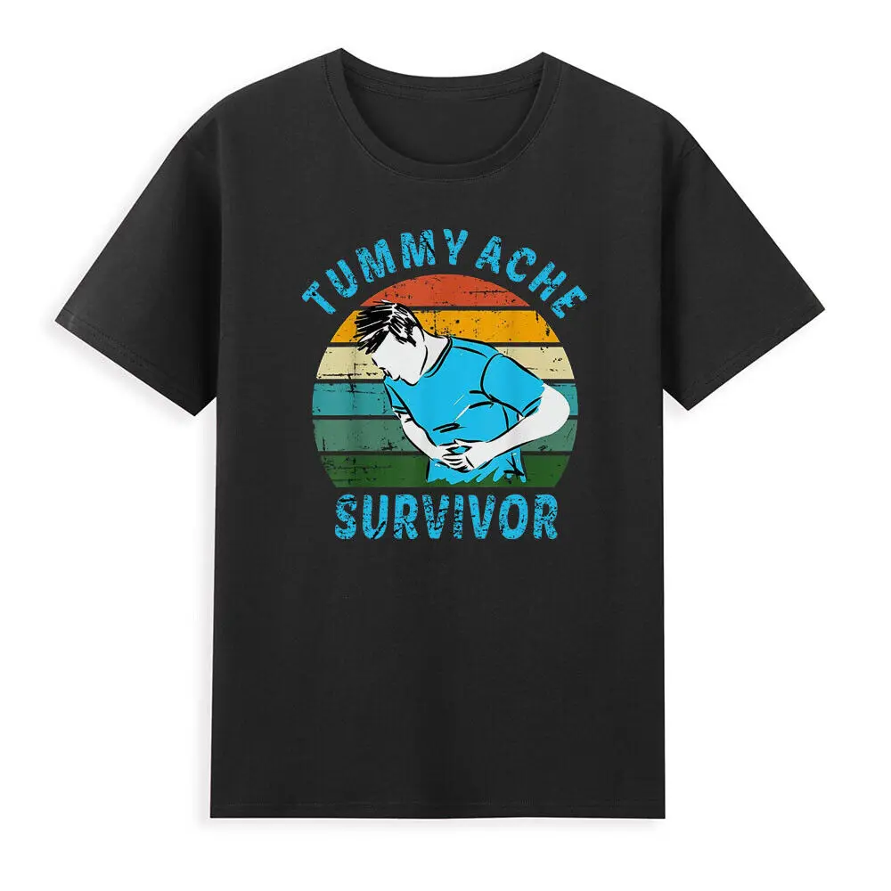 

Tummy Ache Survivor Funny Saying Quote Gift Vintage Men's Short Sleeve T-Shirt